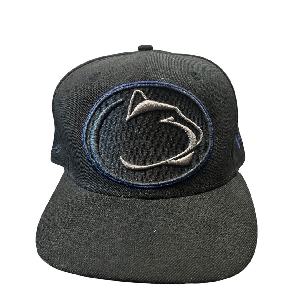 New Era Penn State Nittany Lions Hat Mens 7 1/8 Black 59Fifty Fitted Cap